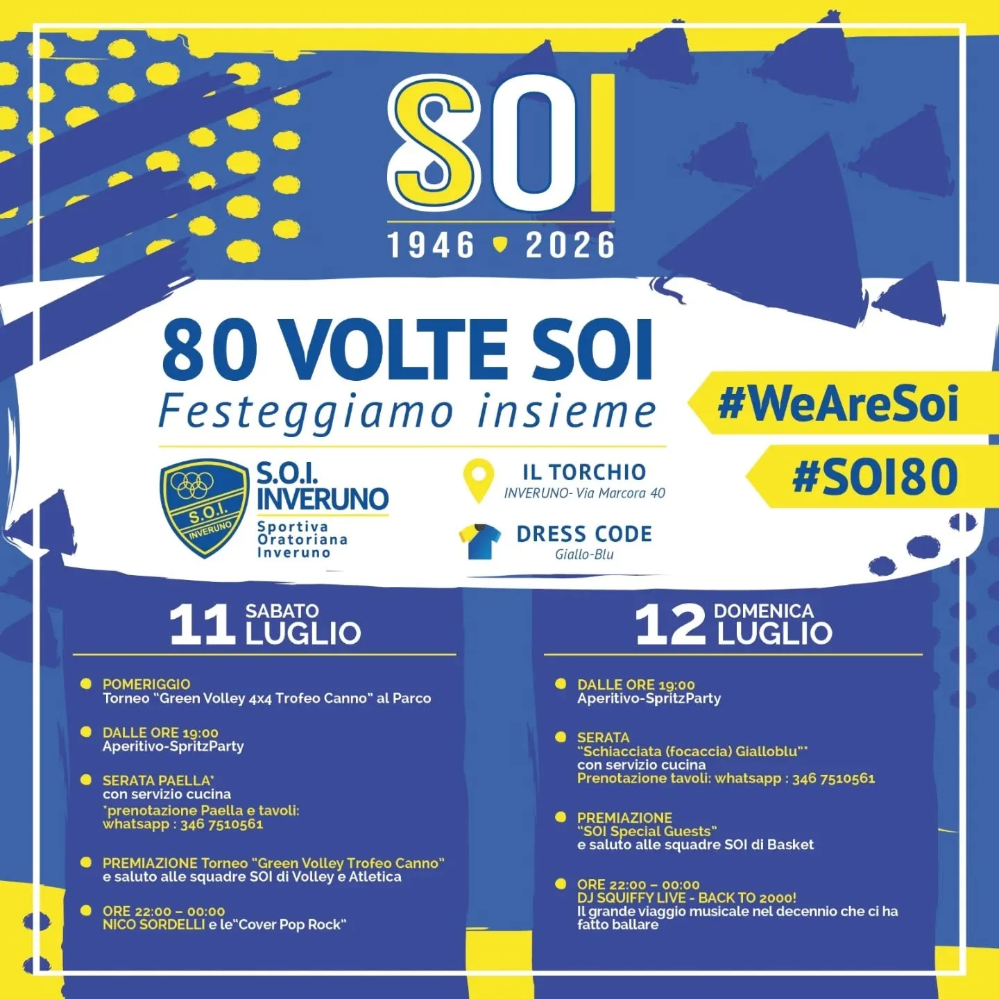 INVERUNO “ESTATE AL TORCHIO 2026” >> 80 VOLTE SOI
